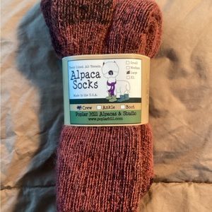 New alpaca socks. Crew length. Vermont made.
